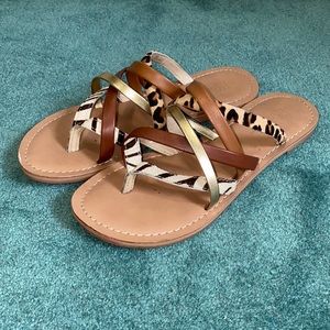 INC Womens Animal Print Sandals